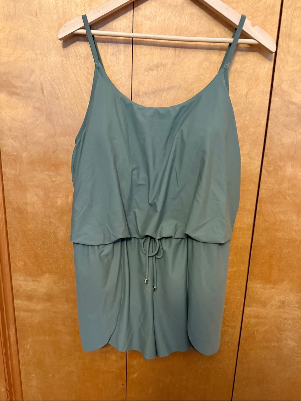 Swim Romper Olive Night Green Women size Large - NWT